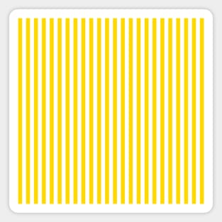 Yellow and white striped, stripes pattern Magnet